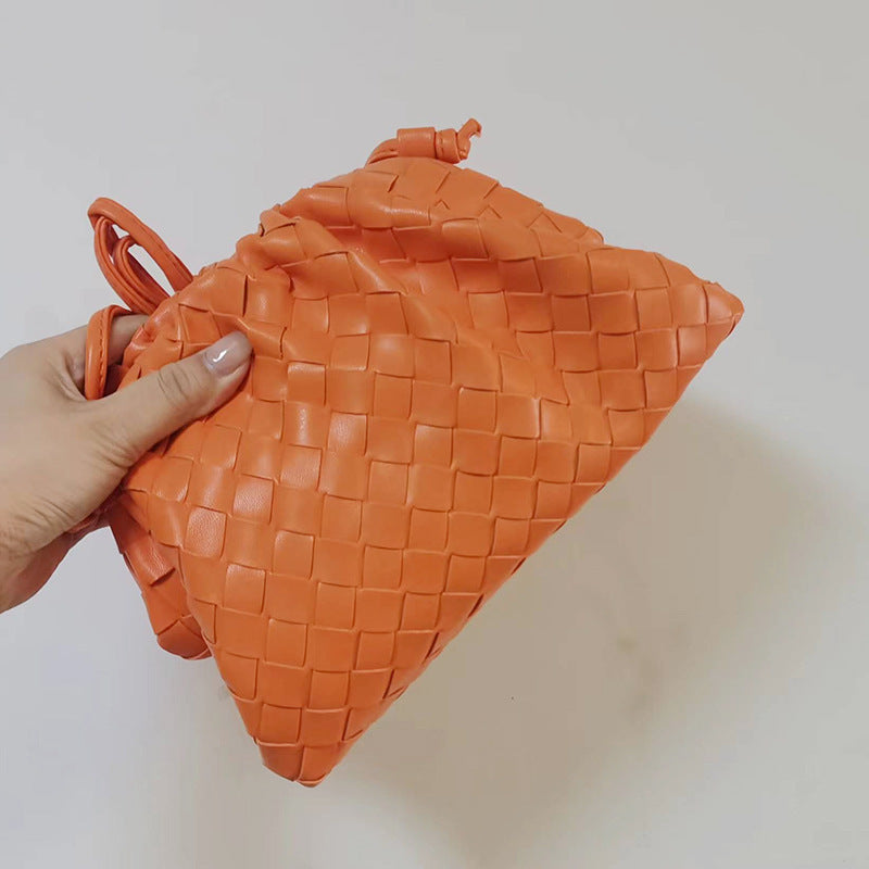 Textured Woven Handheld Clutch Bowlift