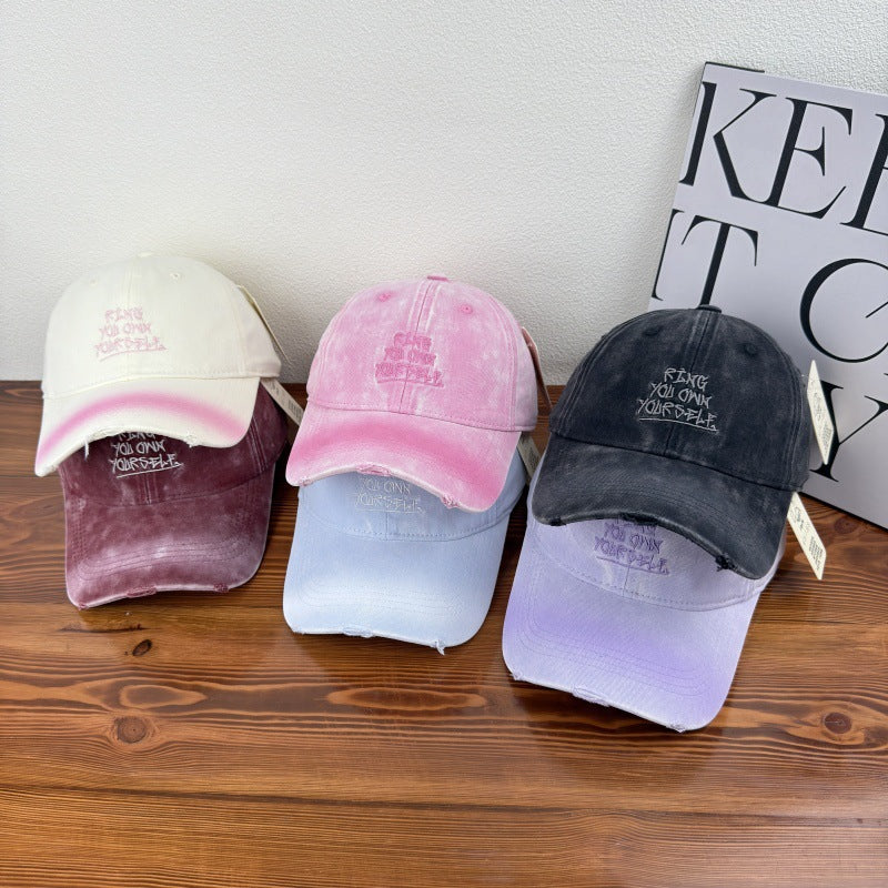 Women's Distressed Motivational Baseball Cap Bowlift