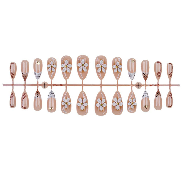 Elegant Floral Theme Press-On Nails Bowlift