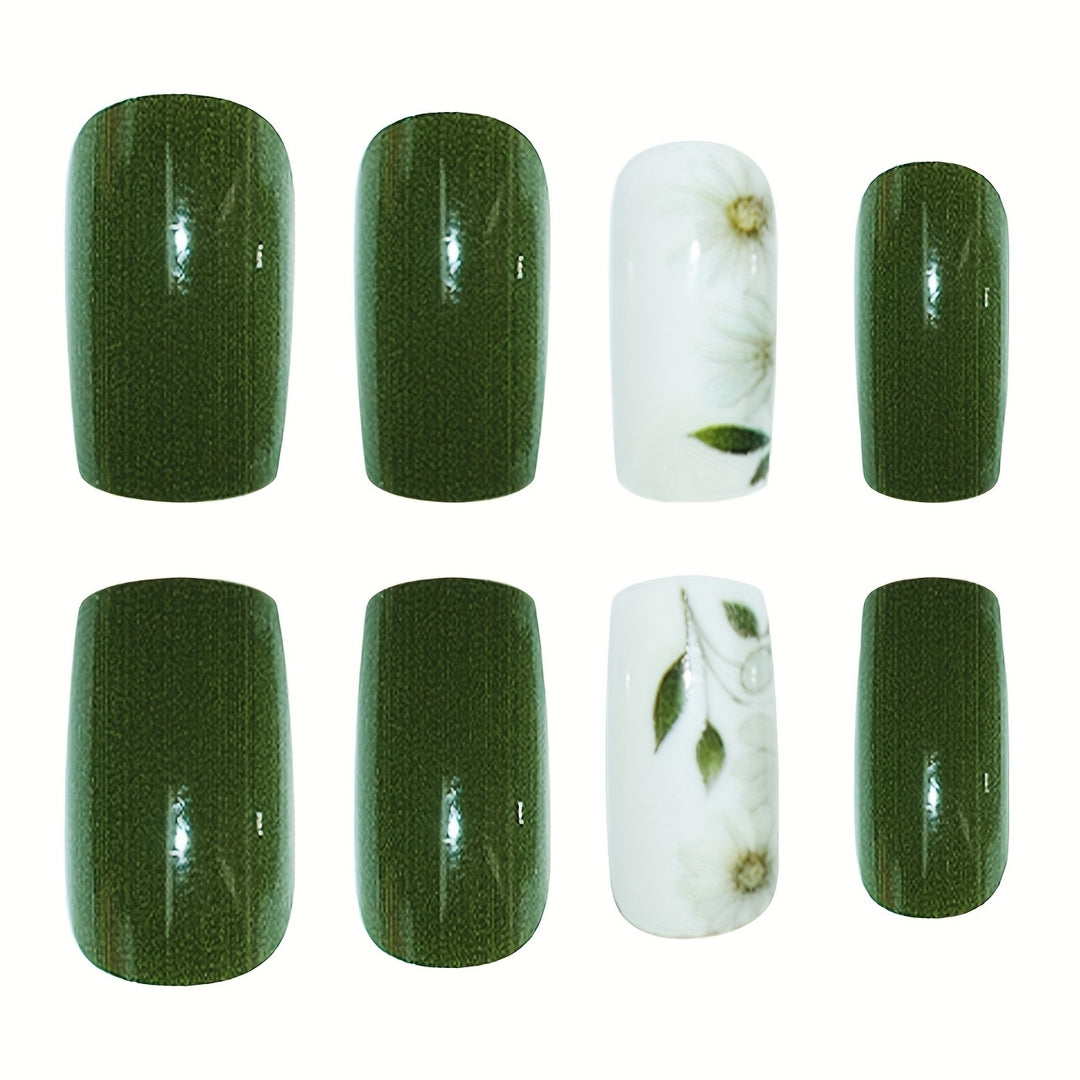 Elegant Floral Embellished Press-On Nail Set Bowlift