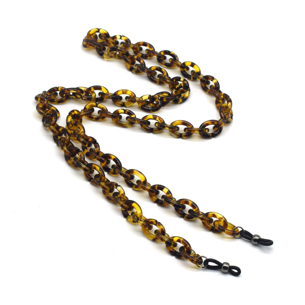 Stylish Tortoise Shell Eyewear Chain Bowlift