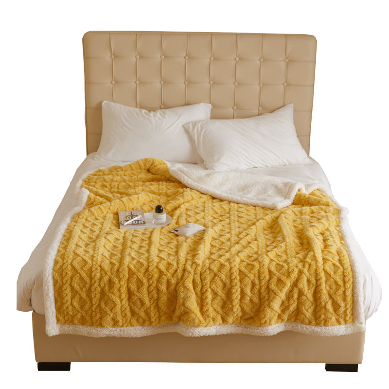 Ladies cozy reversible blanket with luxurious Sherpa lining Bowlift