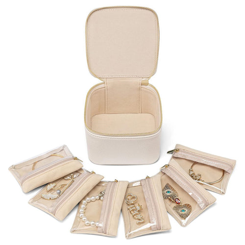Jewelry Organizer Bag with Transparent Compartments Bowlift