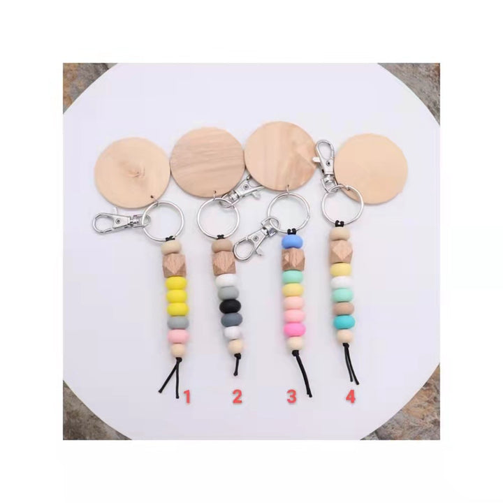 Decorative Wooden Beaded Keychain Bowlift