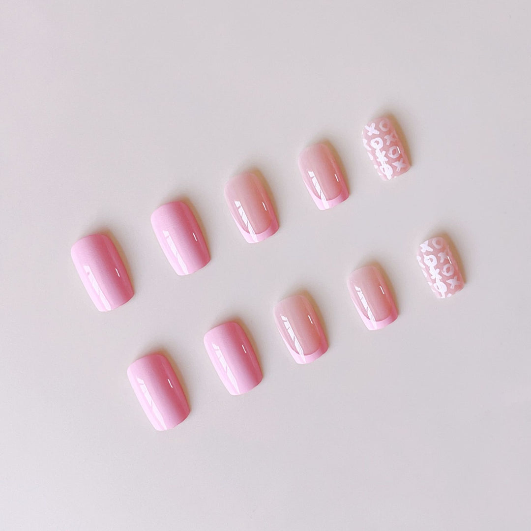 Premium Artificial Nail Set with Design Bowlift