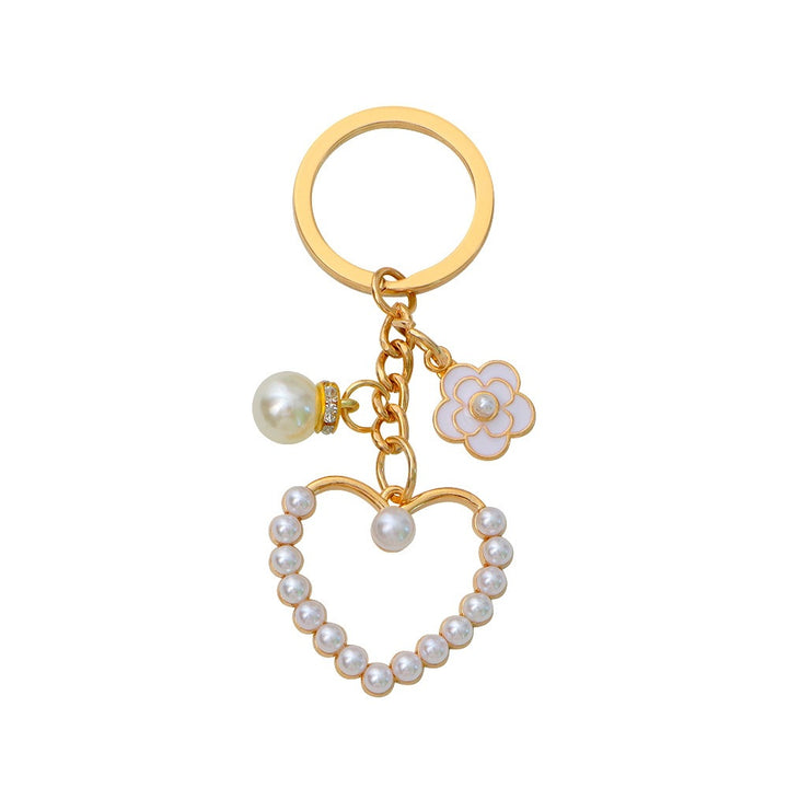Keychain with heart and flower motif Bowlift