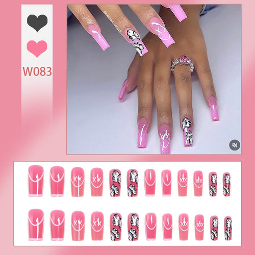 Creative nail art set with floral and graphic designs Bowlift