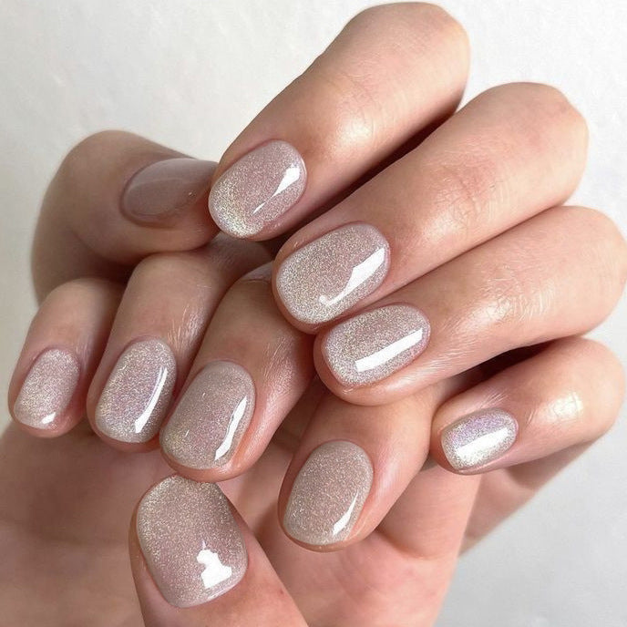 Premium Shimmer Press-On Nail Set Bowlift