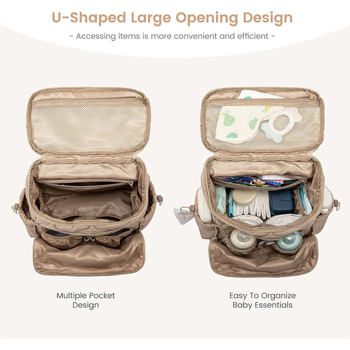 Fashionable Padded Backpack with Removable Cosmetic Organizer Bowlift