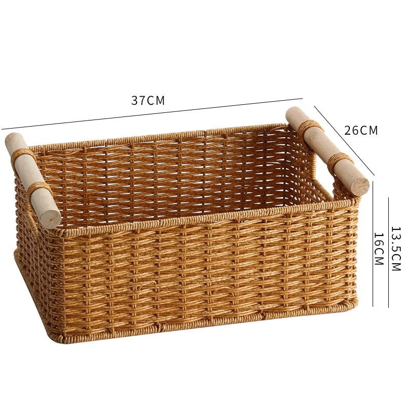 Women Decorative Storage Basket with Practical Handles Bowlift