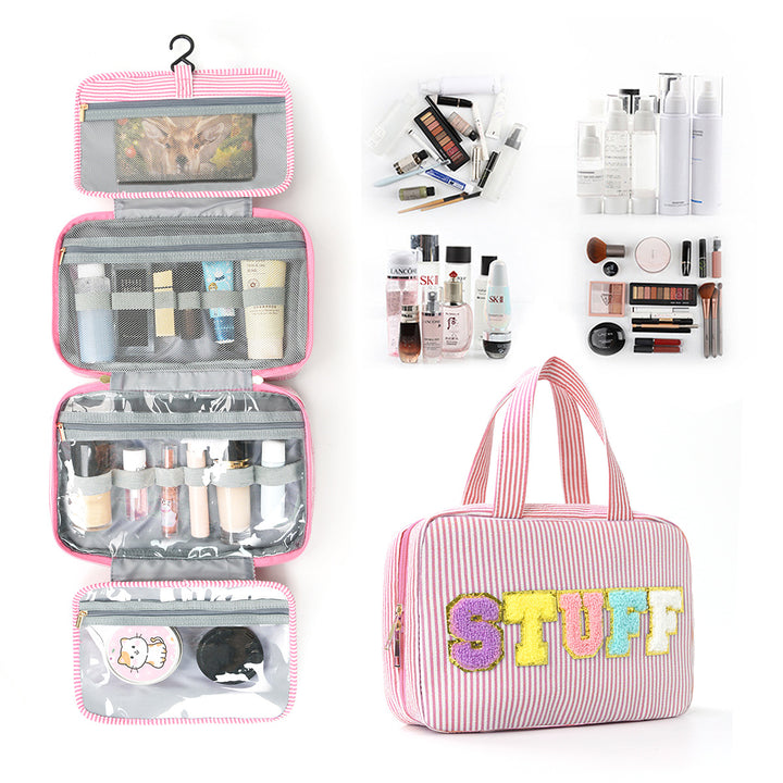 Multifunctional Cosmetic Organizer Bag with Hanging Design Bowlift