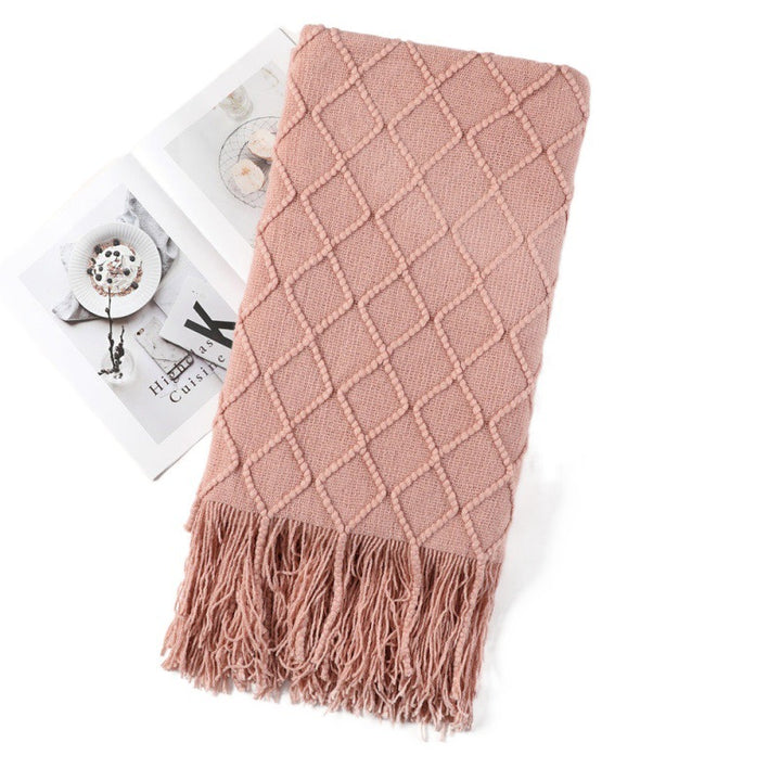Women's elegant and cozy throw blanket with decorative pattern Bowlift