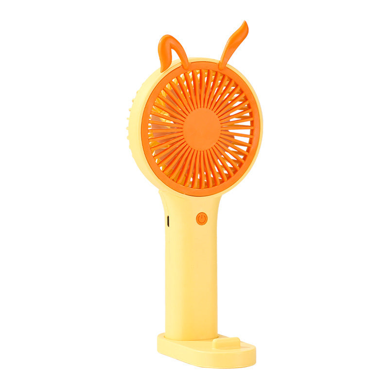 Unisex portable hand fan with smartphone holder Bowlift