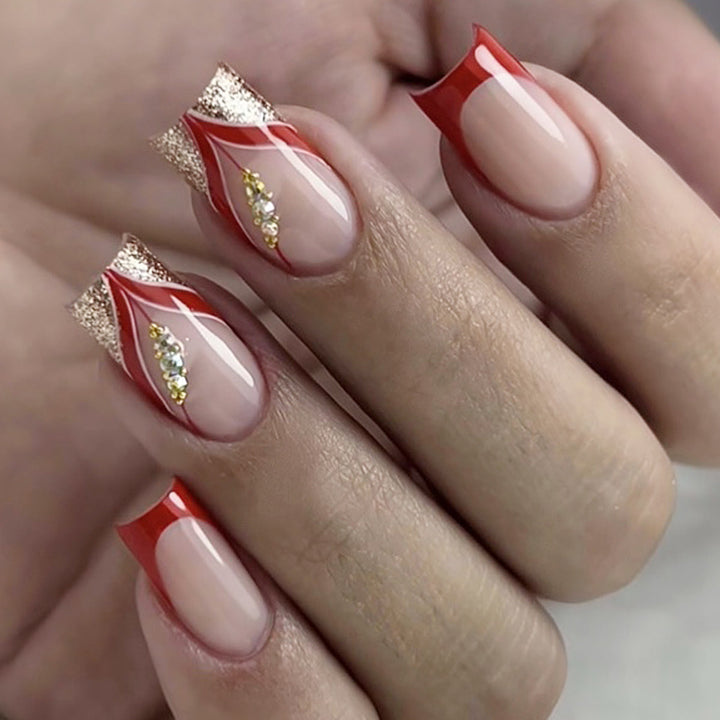Artistic Rhinestone Nail Art Extensions Bowlift