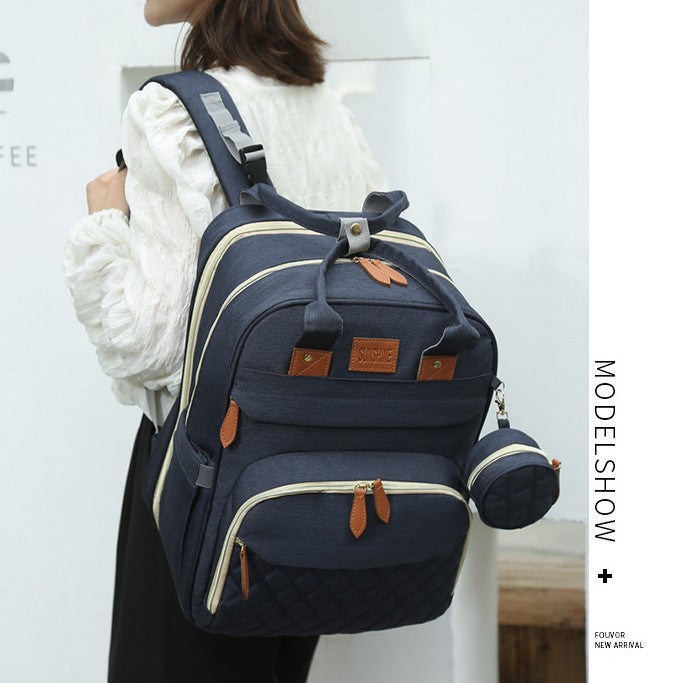 Quilted Multi-Functional Travel Backpack Bowlift