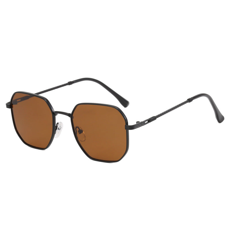 Ladies extravagant geometric sunglasses with striking metal frame Bowlift