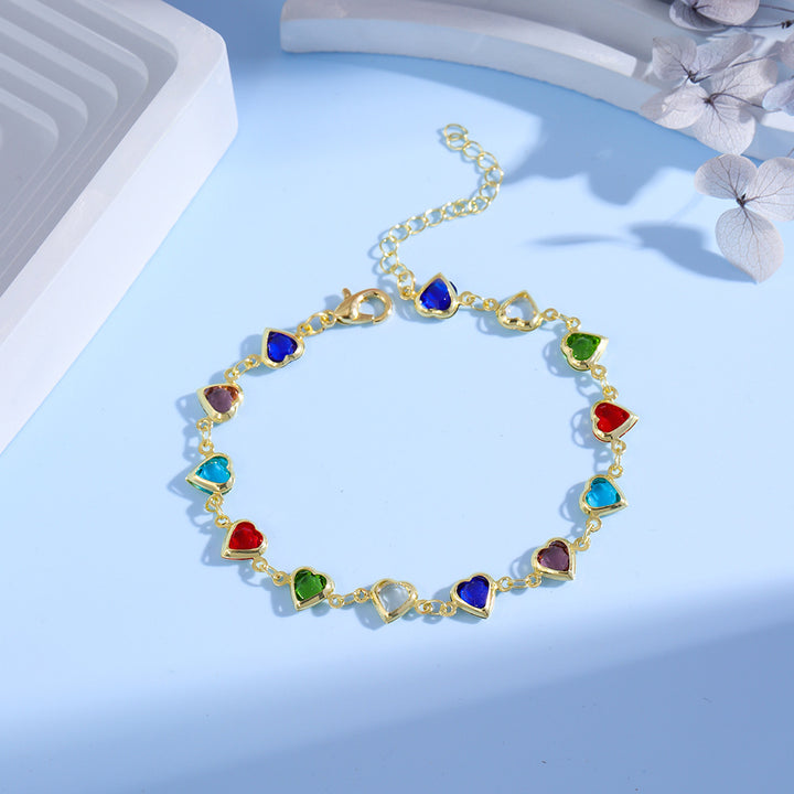 Heart-Shaped Charm Bracelet Bowlift