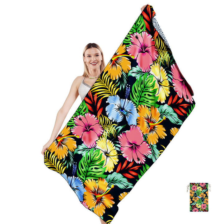 Multifunctional beach towel in creative mandala design Bowlift