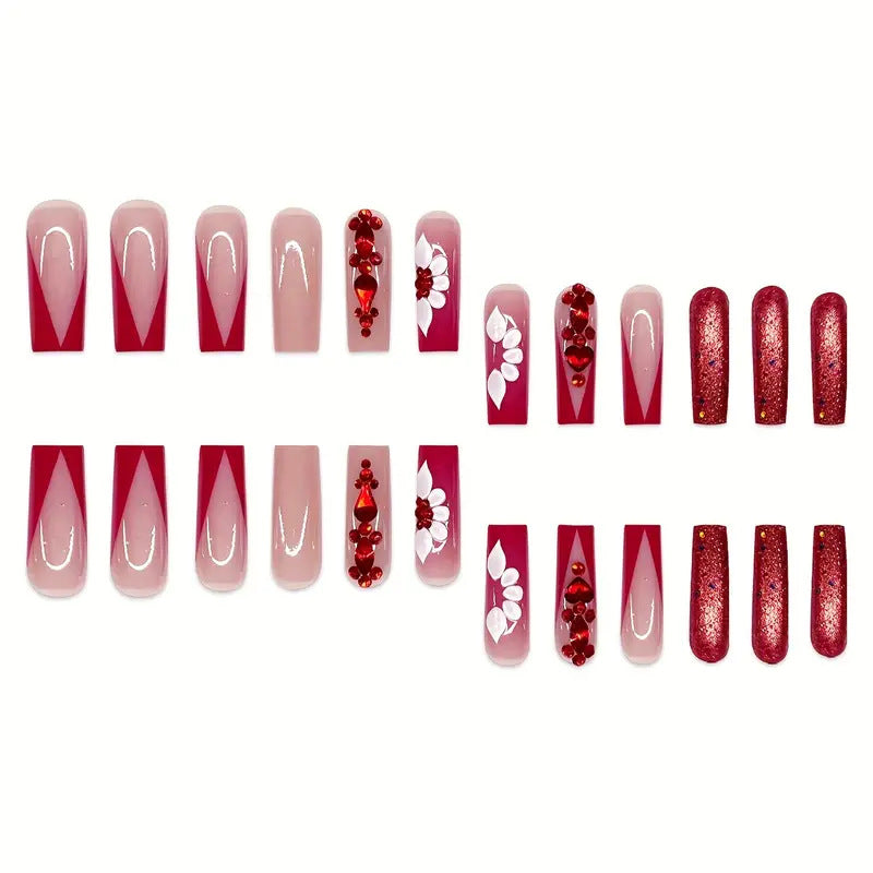 Glamorous 3D Floral Nail Enhancements Bowlift