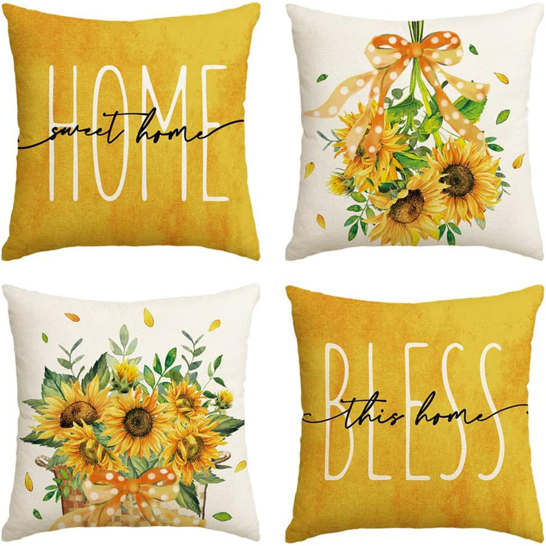 Women’s pillowcases with cheerful sunflower design Bowlift