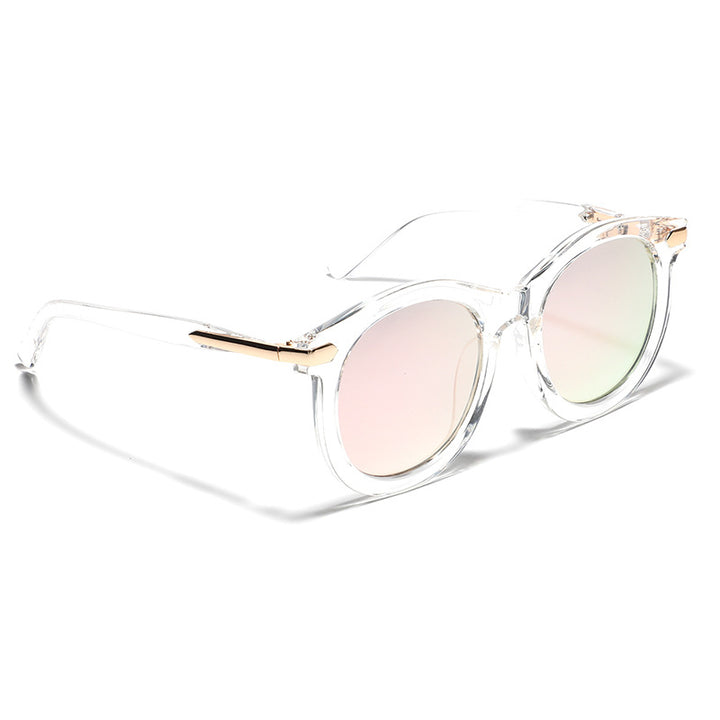 Women's fashionable sunglasses with transparent frame and golden accents Bowlift