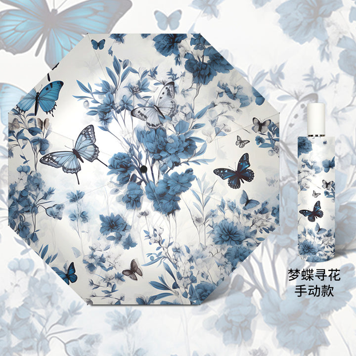 Ladies elegant umbrella with floral design Bowlift