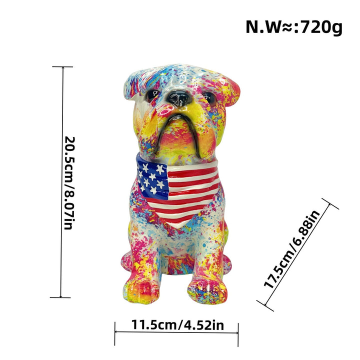 Colorful decorative figure of a dog in modern design Bowlift