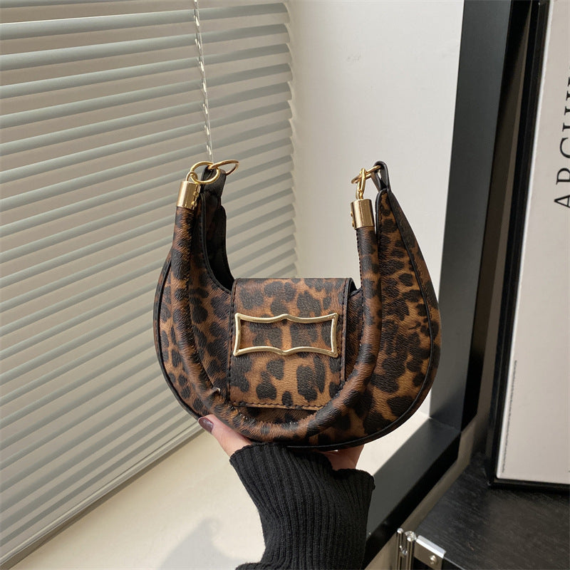 Stylish Leopard Print Handbag Bowlift