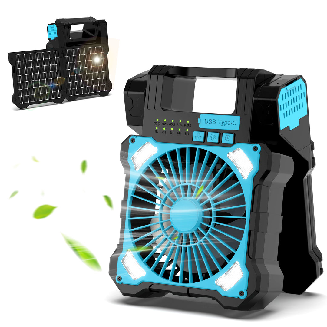 Solar-Powered Multi-Functional Outdoor Fan Bowlift