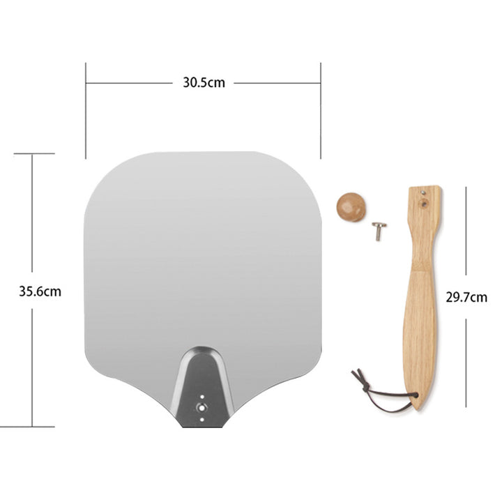 heavy duty bamboo handle pizza peel with anodized aluminum paddle Bowlift