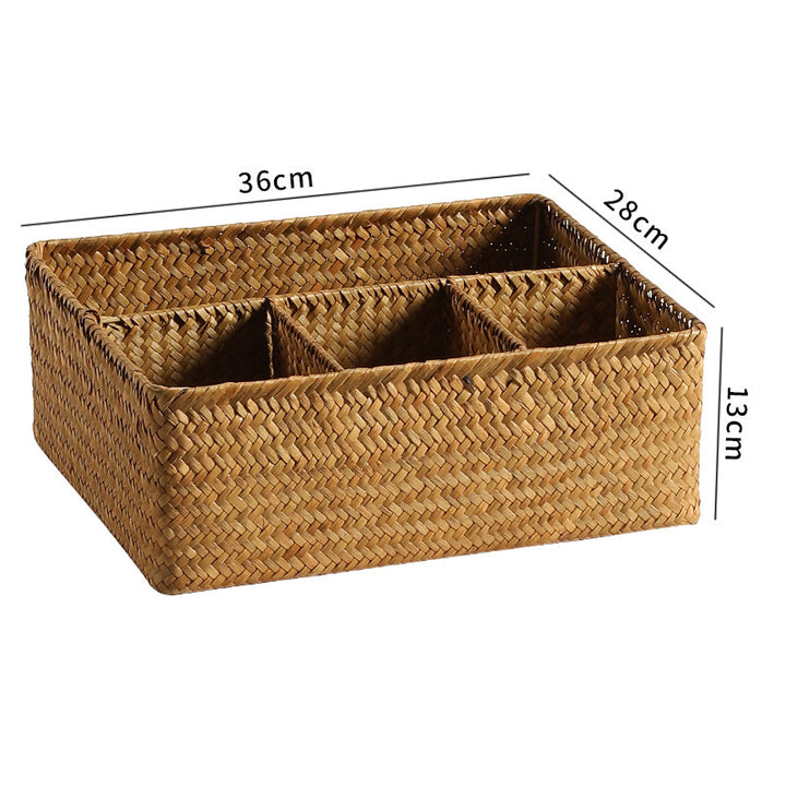 Multi-Compartment Woven Organizer Basket Bowlift