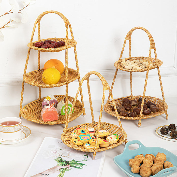 Women Handcrafted Storage Basket with Round Design Bowlift