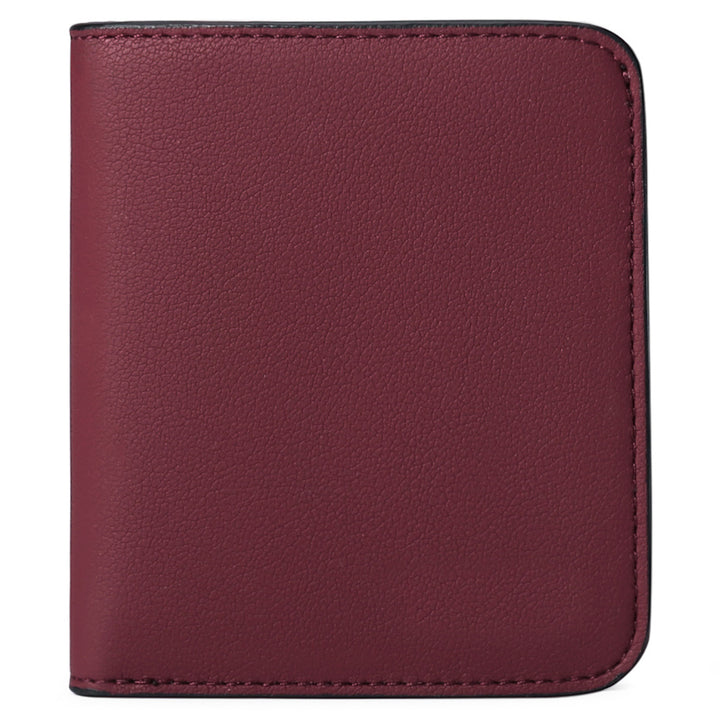 Compact Saffiano Card and Coin Wallet with Zipper Pocket Bowlift