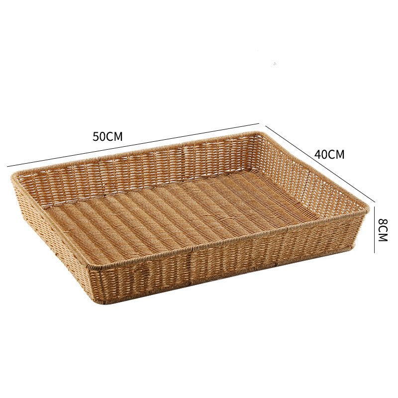 Handwoven Rectangular Storage Tray Bowlift