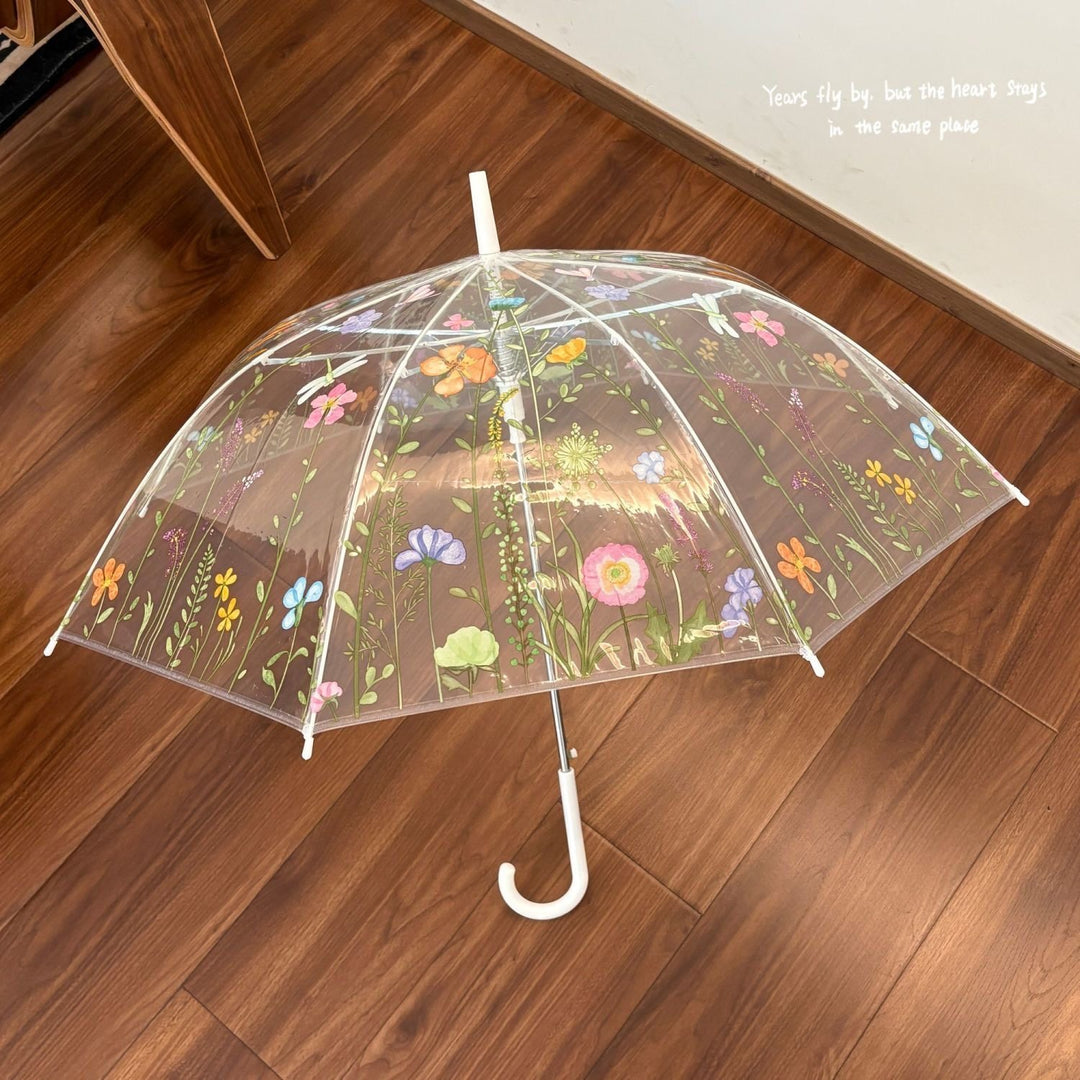 Women Floral Pattern Umbrella Bowlift