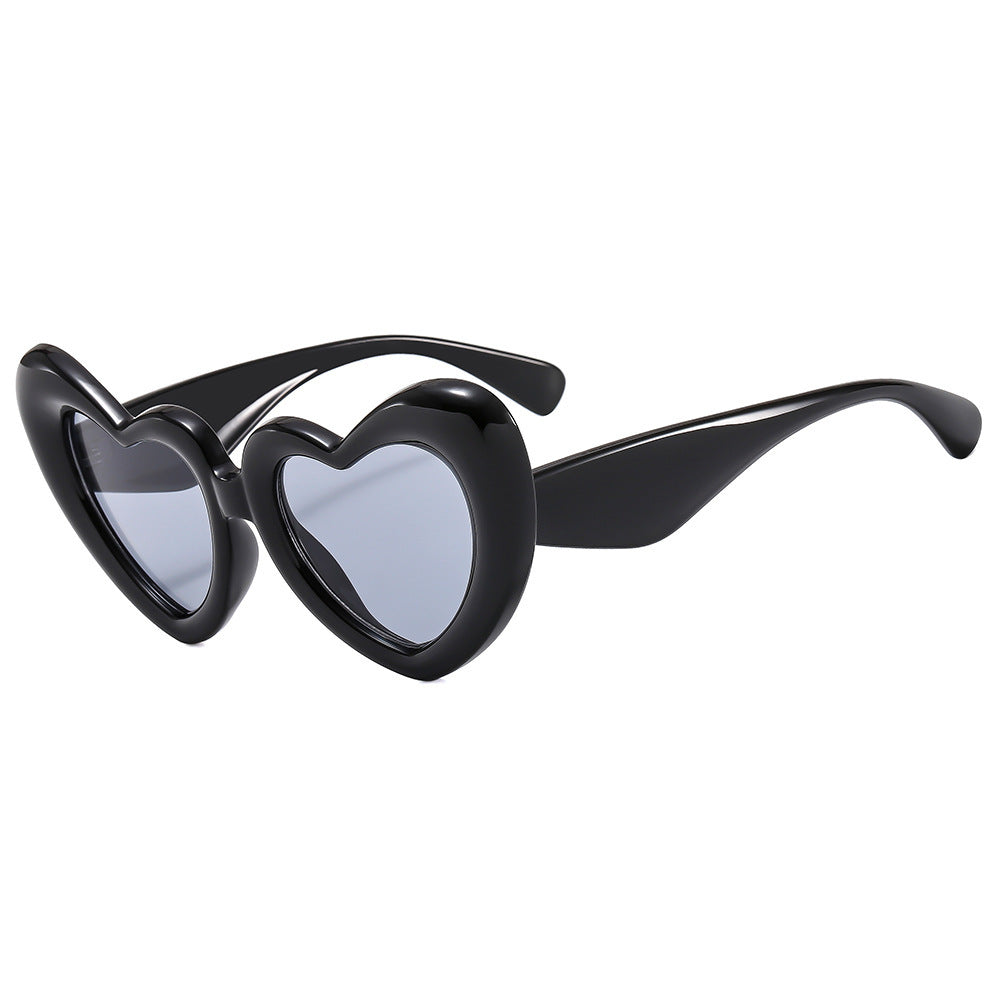 Women Heart-shaped Sunglasses with Stylish Frame Bowlift