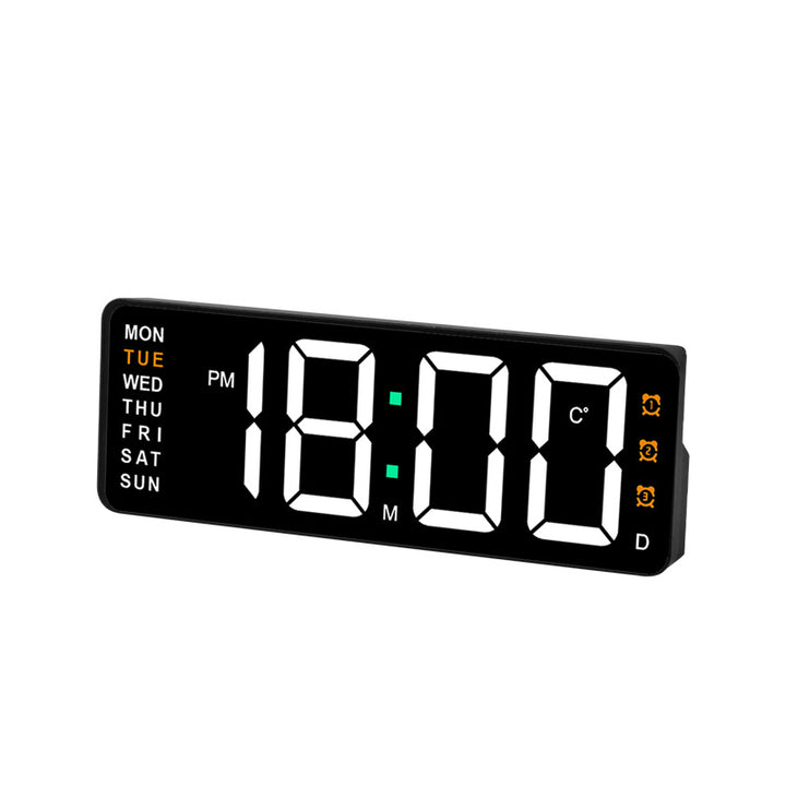Digital wall clock with temperature and weekday display Bowlift