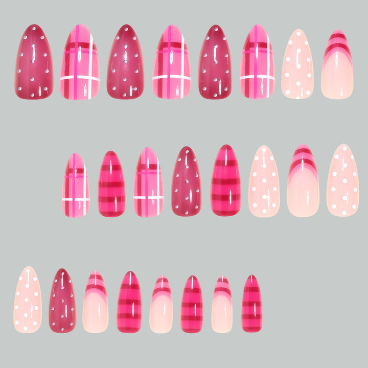 Artistic Glossy Stiletto Press-On Nail Set Bowlift