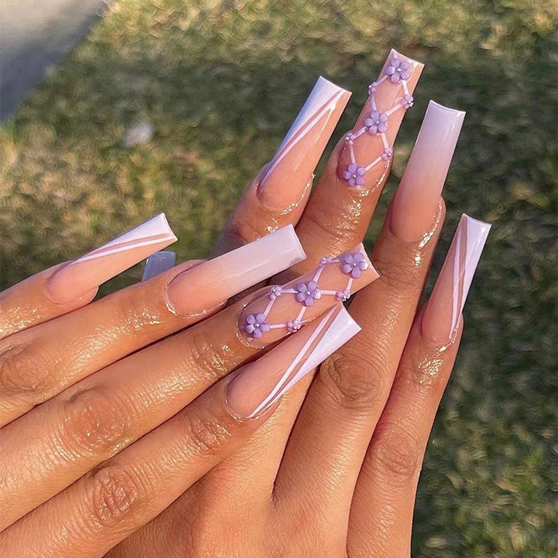 Artful acrylic nails with maritime design Bowlift