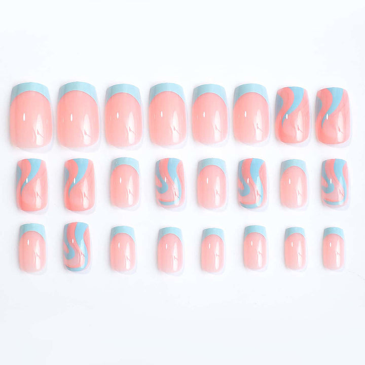 Artificial nail set with elegant French tips Bowlift
