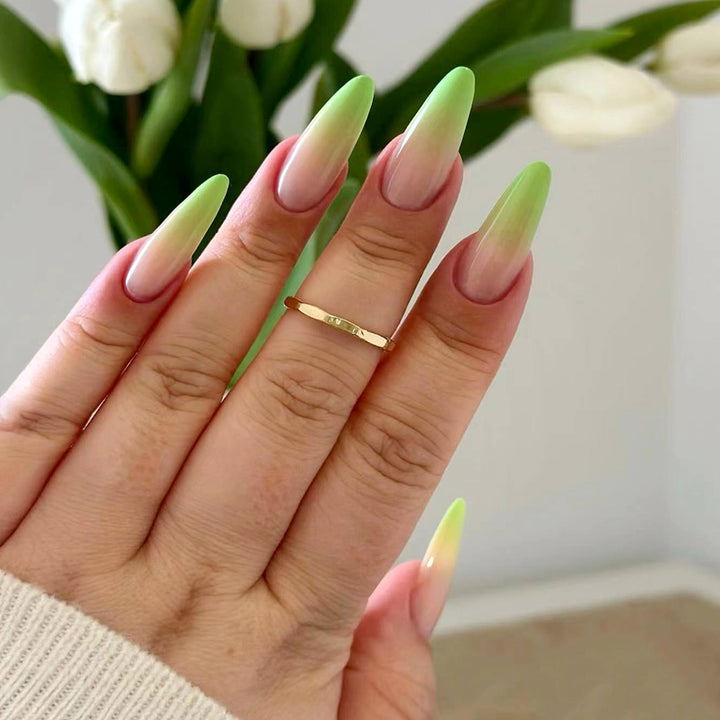 Artistic stiletto nails with a gentle gradient Bowlift