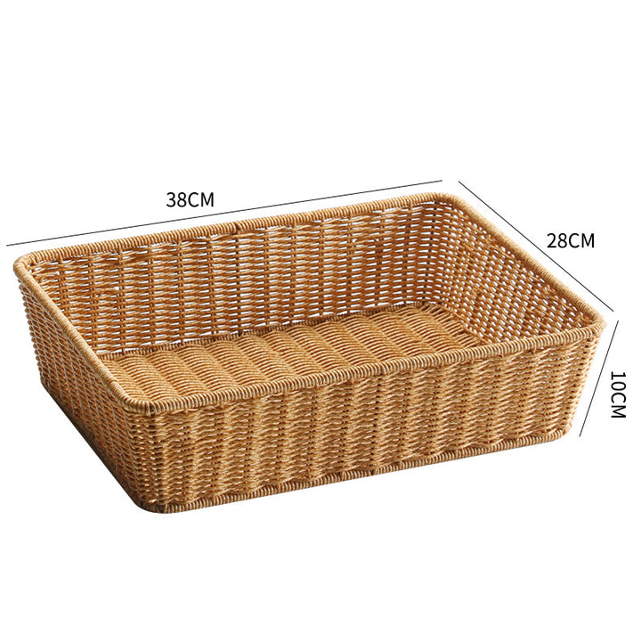 Unisex Rectangular Storage Basket made of hand-woven material Bowlift