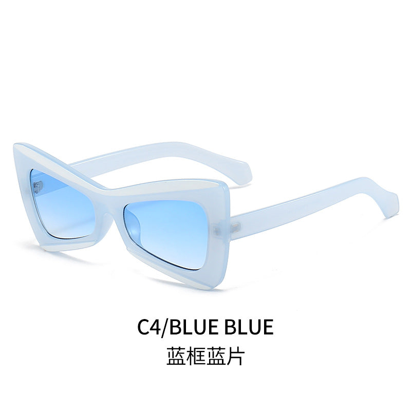 Women's Fashion Cat-Eye Sunglasses with Wide Frame Bowlift