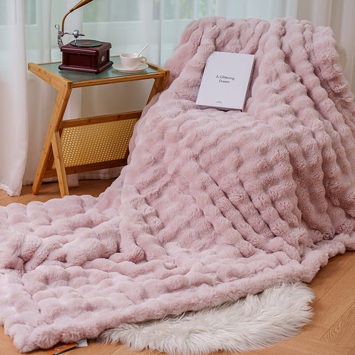 Women cozy and luxurious blanket Bowlift