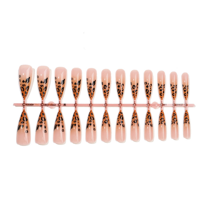 Creative Nail Art Set with Leopard Print Bowlift