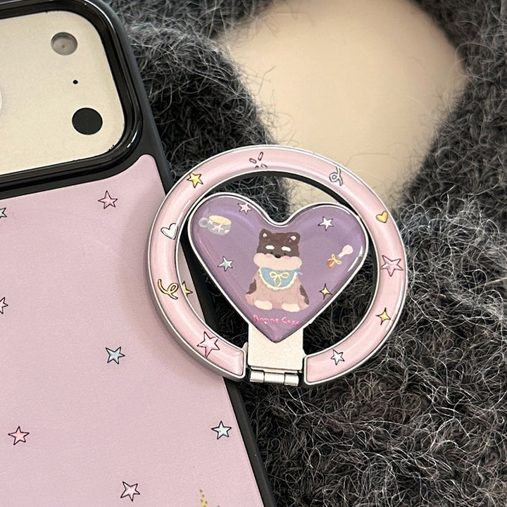 Heart-shaped Smartphone Finger Holder Bowlift