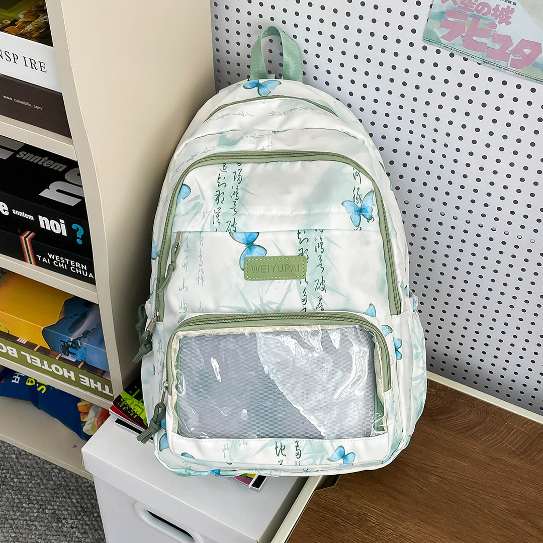 Artistic Floral Print Backpack