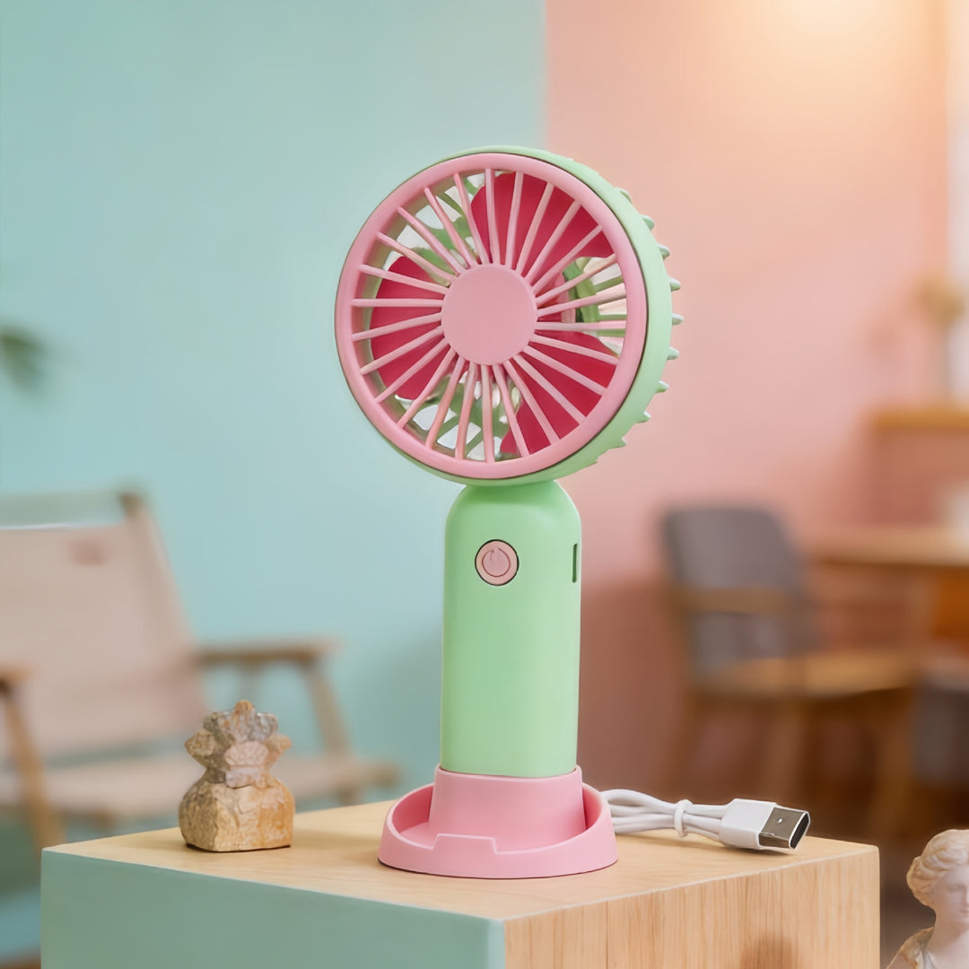 Ladies portable mini handheld fan with ergonomics and USB connection Bowlift