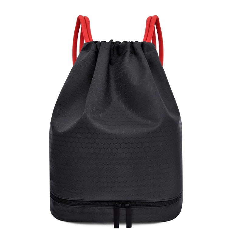 Lightweight Hexagonal Pattern Drawstring Backpack Bowlift