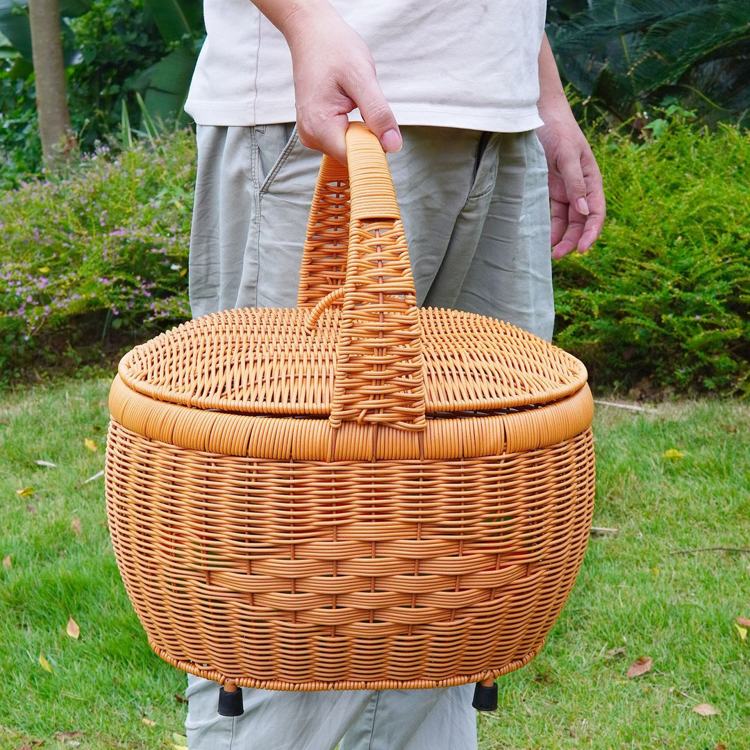 Women's Decorative Basket with Lid Bowlift